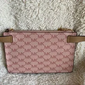 Michael Kors Pull Chain Belt Bag Logo Signature Women\'s Pink S/M MICHAEL Michael Kors | Bags | Michael Michael Kors Pink  main image 3
